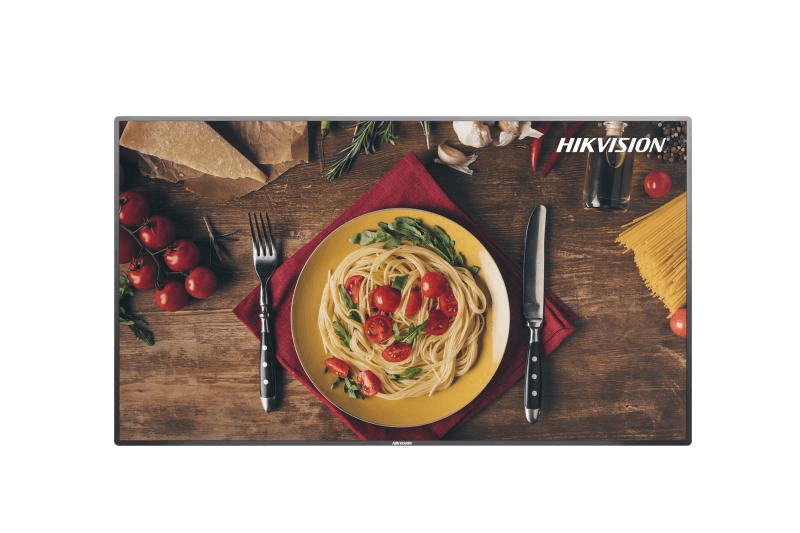 Hikvision Narrow Bezel Width Wall-mounted Digital Signage, 55" 4K UHD Display, 60Hz Refresh Rate, 8ms Response Time, 2GB Memory, 16GB Built-In Storage, 1.07B Color Depth, Black | DS-D6055UN-B(IN) – Buy Online