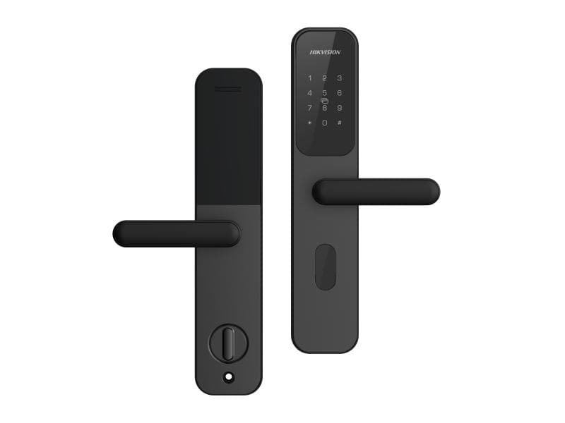 Hikvision DS-K4SL500MKW Pro Smart Door Locks, Card, Mechanical key, In-line lock cylinder, Aluminum alloy, Support Door Opening info, Alarm Message Upload. Hikvision Door Lock, No Remote Control