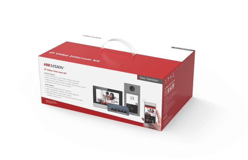 HIKVISION Hikvision DS-KIS604-S(C) Network Video Intercom Kit (Bundle), Network video intercom bundle for villa or house, Stores messages and captured pictures in the TF card - product view 2 of 2