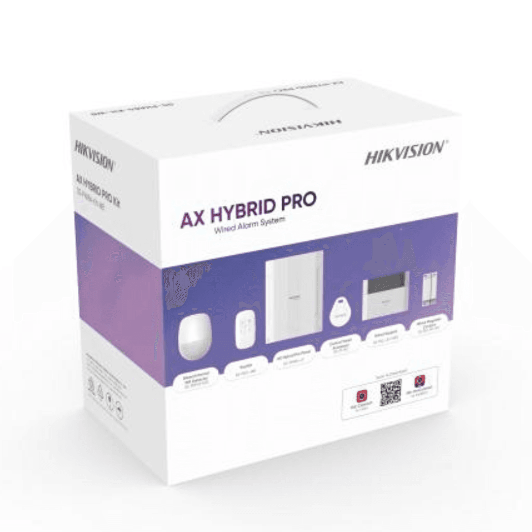 Hikvision DS-PHA64-Kit-WB(B) AX Hybrid Pro Kit, Wired Intrusion Alarm System – Buy Online