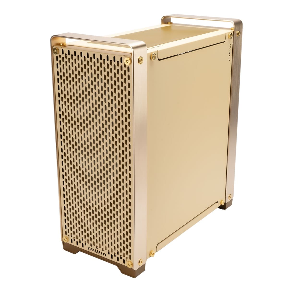 Other InWin Dubili E-ATX Full Tower Computer Case, 4x Pre-Installed Jupiter AJ140 Fans, Aluminum, TG, SECC Materials, Up to 430mm GPU & 420mm Radiator Support, Champagne Gold | IW-CS-DUBILIASB-GLD - product view 2 of 10