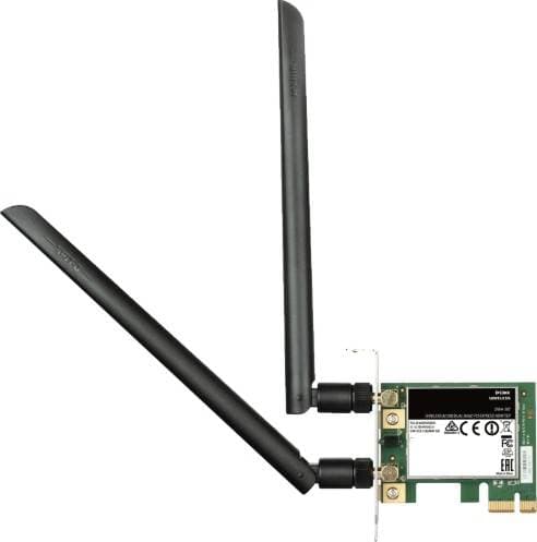 D-link D-Link Wireless AC1300 Dual Band PCIe Desktop Adapter, 1300 Mbps, Black | DWA-582 - product view 2 of 2