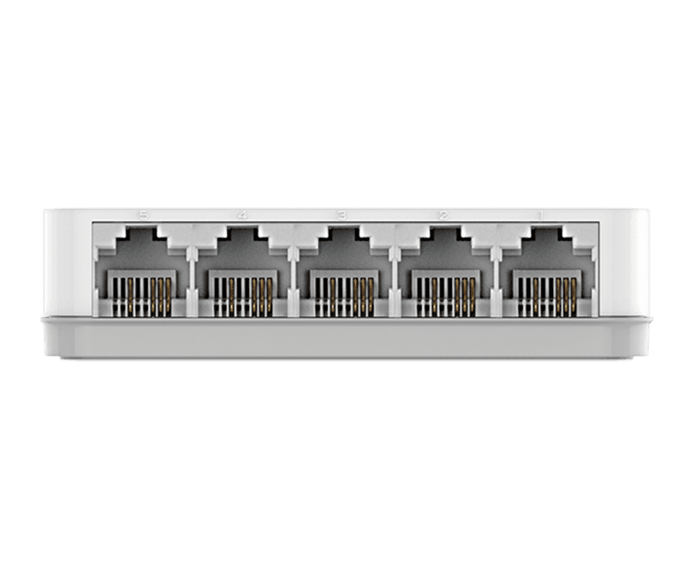 D-link D-Link DES-1005C 5-Port Fast Ethernet Unmanaged Desktop Switch, Compact Fanless Design, D-Link Green Technology - product view 2 of 4