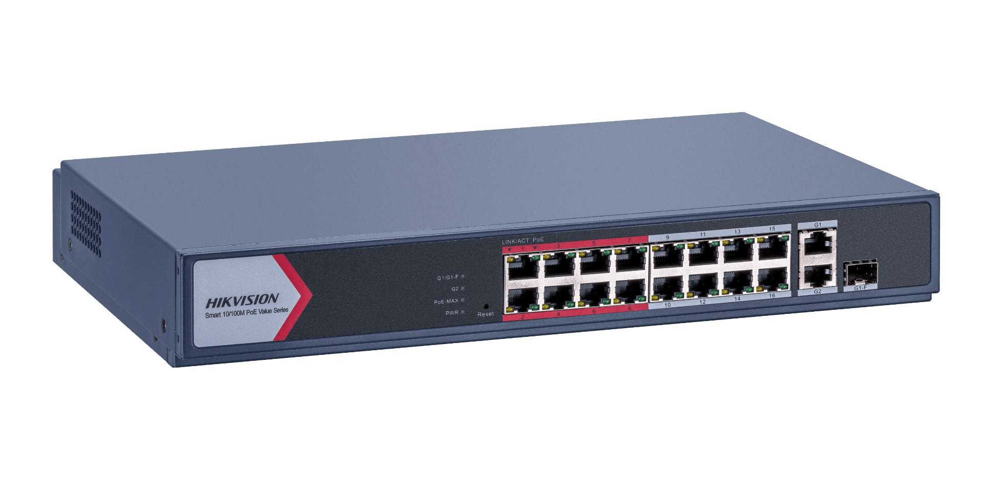 HIKVISION DS-3E1318P-EI/M 16 Port Fast Ethernet Smart POE Switch – Buy Online