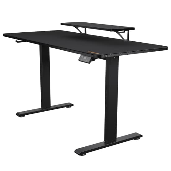 Cougar E-STAR 120 Electric Gaming Desk, 1200 x 600 x 15 mm, Full Desk Mouse Pad, Shields for Transmission Shaft and Motor, Removable Monitor Stand, Cable Tray for Easy Management, Headset Hook  | 3MSTA1WB.0001
