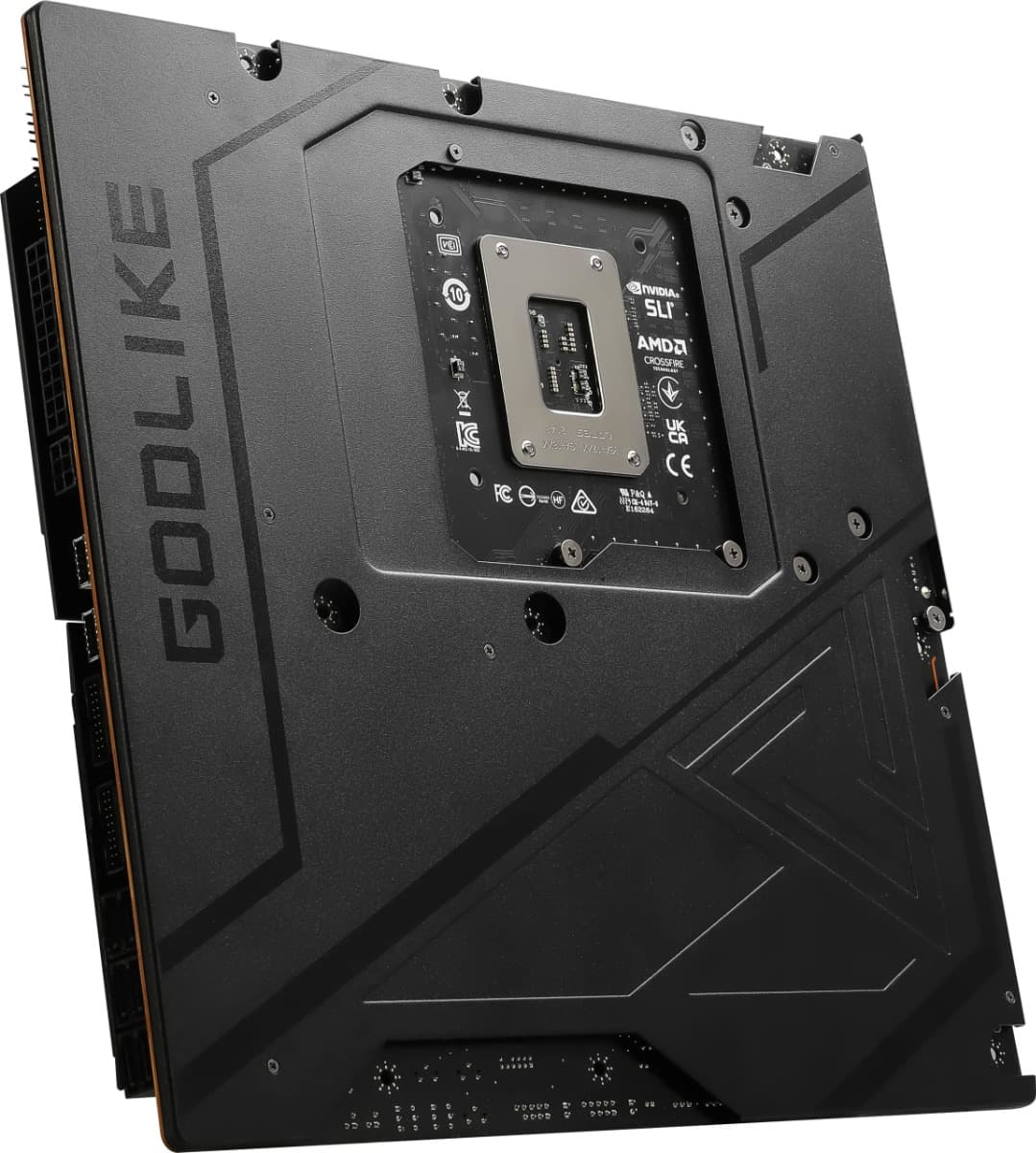MSI MSI MEG Z790 GODLIKE LGA 1700 EATX Motherboard, 4x DDR5 Slot & Up to 192GB Max Memory, Bluetooth 5.3/ Wi-Fi 6E / 10Gbps LAN, 7x M.2, 2x PCIE x16, USB 3.2 Type-C / A, Thunderbolt 4, Black | 911-7D85-00 - product view 3 of 6