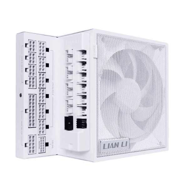 Lian Li EDGE GOLD 1200W ATX PSU Power Supply, ATX 3.1, PCIe 5.1 ready, Detachable USB hub with 4 internal USB 2.0, Removable magnetic fan dust filter, Fully modular braided-texture cables, 80 PLUS Gold efficiency, White | G9P.EG1200G.WH00.UK