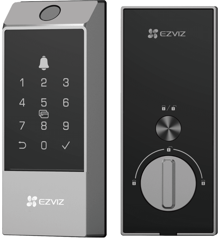 EZVIZ DL04 Pro Smart Deadbolt Lock,  2.4 GHz Wi-Fi, Fingerprint Unlocking, Remote EZVIZ App Unlocking & Controls, Supports Emergency Power Supply (Type-C) | CS-DL04 Pro