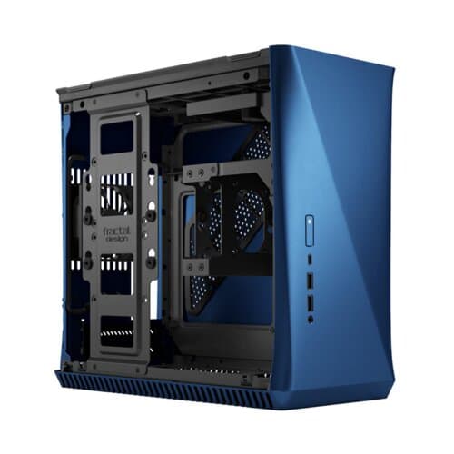 Fractal Design Era ITX Carbon Tempered Glass Mini-ITX Computer Case, Water-Cooling Ready, USB Type-C, Top Panel, Small Form Factor, Aluminium, Blue | FD-CA-ERA-ITX-BU - product view 3 of 4
