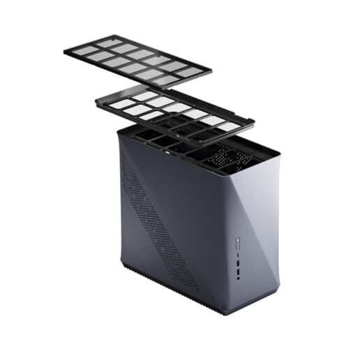 Fractal Design Fractal Design Era ITX Carbon Tempered Glass Mini-ITX Computer Case, Water-Cooling Ready, USB Type-C, Top Panel, Small Form Factor, Aluminium, Gray | FD-CA-ERA-ITX-GY - product view 1 of 5