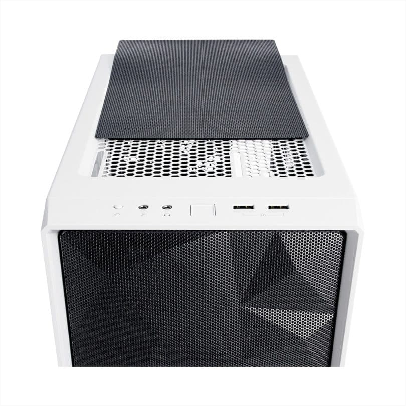 Fractal Design Fractal Meshify C Tempered Glass Computer Case,  ATX, mATX, ITX Motherboard compatibility, 7 slots, 3x Dedicated 2.5" drive capacity, 7 fan mounts, Both side panels, SSD brackets, Both side panels, SSD brackets, Dust filters | FD-CA-MESH-C-WT-TGC  - product view 1 of 15