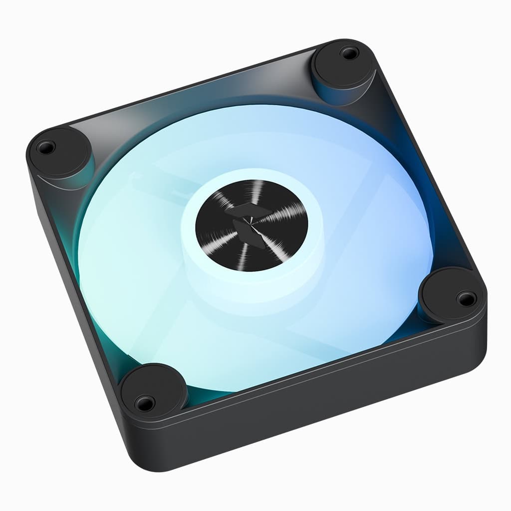 APNX APNX FP1-RQ 120 PWM ARGB Reverse Case Fan, 1200 RPM, 48.5 CFM Fan Airflow, 31.6 dBA Fan Noise Level, Hydraulic Bearing Type, Black | APF3-PF11247.11 - product view 2 of 7