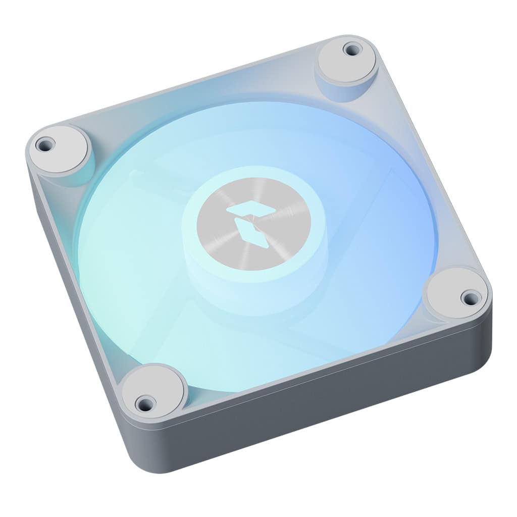 APNX APNX FP1-RQ 120 PWM ARGB Reverse Case Fan, 1200 RPM, 48.5 CFM Fan Airflow, 31.6 dBA Fan Noise Level, Hydraulic Bearing Type, White | APF3-PF11247.11 - product view 2 of 7
