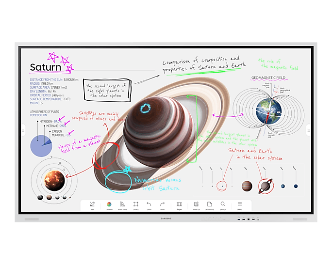 Samsung Flip Pro WM85B 85 Inch 4K Interactive Display, 8ms & Up to 20 Multi-touch, WiFi & BT, 40W Speaker, 3-in-1 USB-C HUB/RJ45/HDMI/DP, White-Black | LH85WMBWLGCXUE – Buy Online