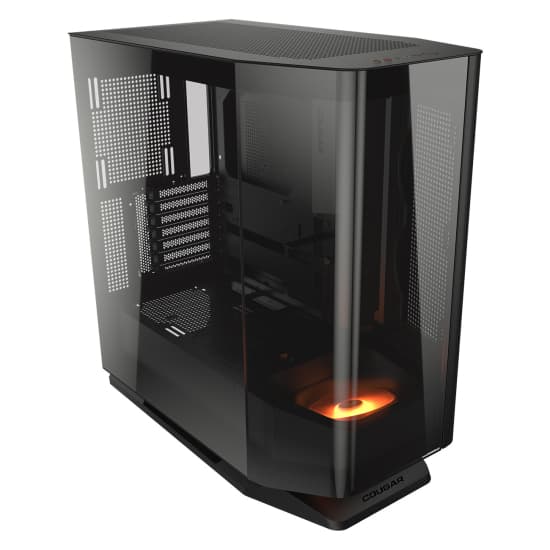 Cougar COUGAR FV270 Black Mid Tower Gaming Case with Tempered Curved Glass, 120mm Reversed ARGB PWM Bottom Fan pre-installed, Compatible with reverse cable/connector motherboard |  3858M60.0001 - product view 2 of 8
