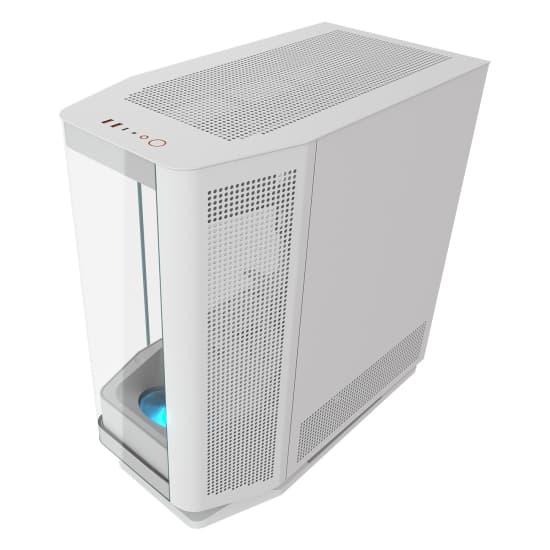 Cougar COUGAR FV270 White Mid Tower Gaming Case with Tempered Curved Glass, 120mm Reversed ARGB PWM Bottom Fan pre-installed, Compatible with reverse cable/connector motherboard |  3858M60.0002 - product view 3 of 10