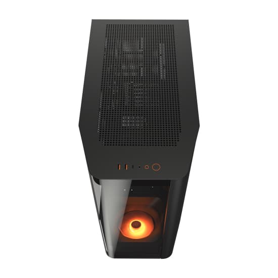 Cougar COUGAR FV270 Black Mid Tower Gaming Case with Tempered Curved Glass, 120mm Reversed ARGB PWM Bottom Fan pre-installed, Compatible with reverse cable/connector motherboard |  3858M60.0001 - product view 3 of 8