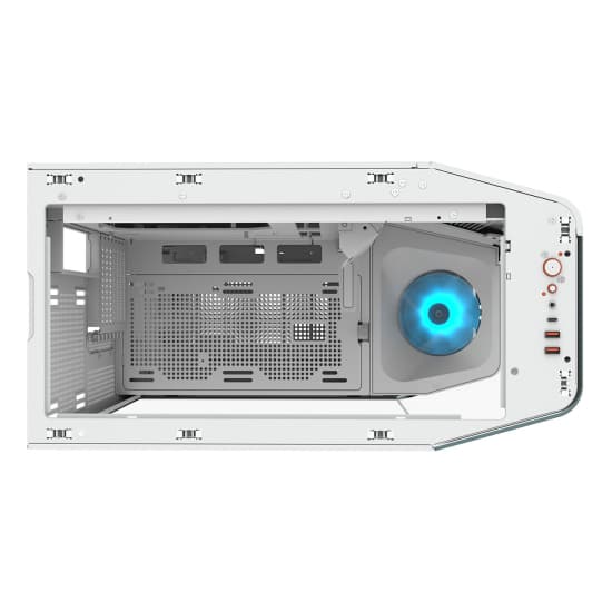 Cougar COUGAR FV270 White Mid Tower Gaming Case with Tempered Curved Glass, 120mm Reversed ARGB PWM Bottom Fan pre-installed, Compatible with reverse cable/connector motherboard |  3858M60.0002 - product view 1 of 10