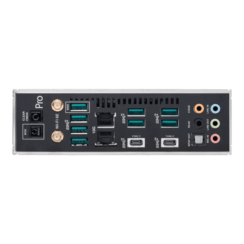 Asus ASUS Pro WS WRX80E-SAGE SE WIFI II AMD WRX80 Workstation Motherboard, Ryzen Threadripper PRO support, 7x PCIe 4.0 x16 Slots, Dual 10G LAN, WiFi 6E | 90MB1E60-M0EAY0 - product view 3 of 11