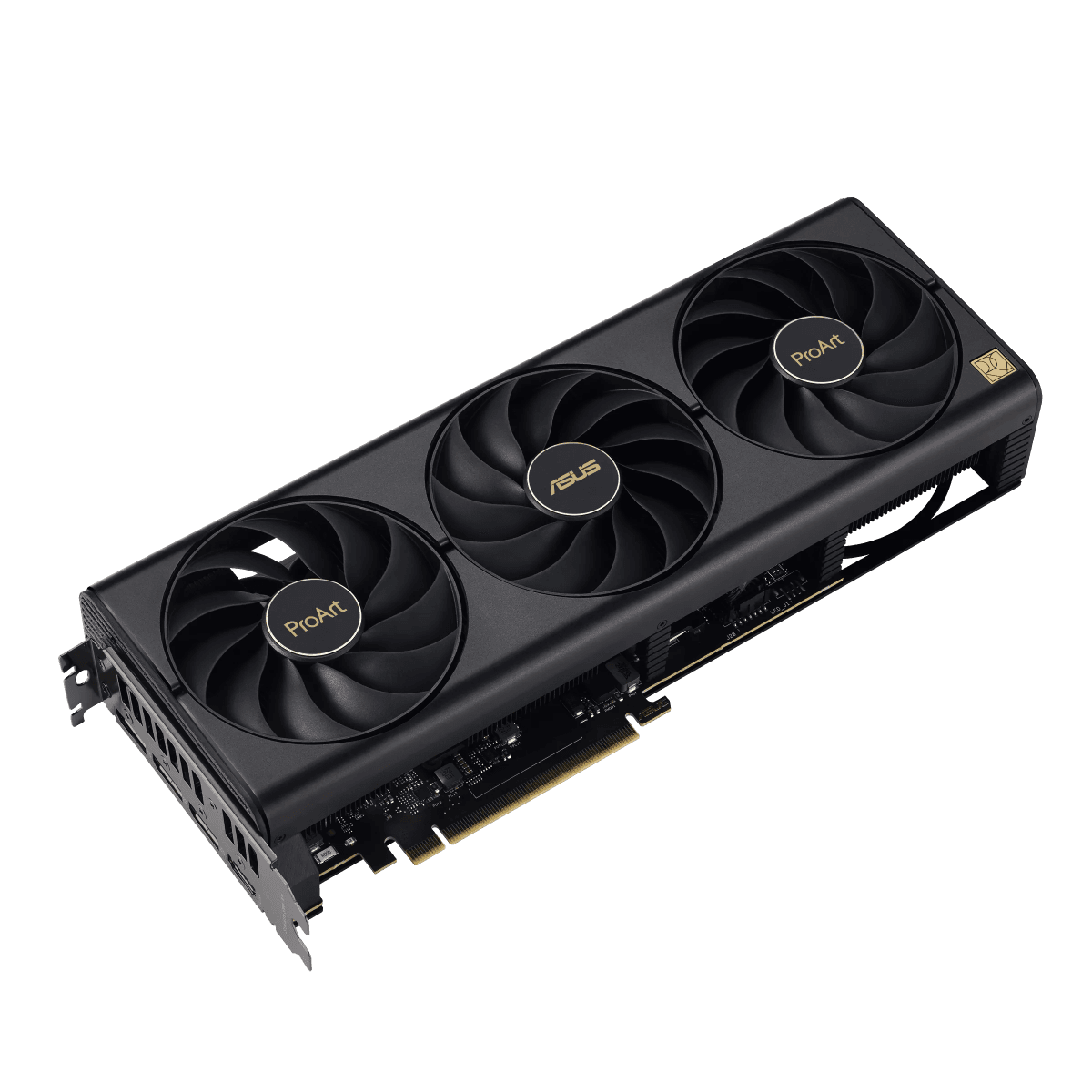 Asus ASUS ProArt GeForce RTX 4070 Ti OC Graphics Card, 12GB GDDR6X 192-bit Memory, 2730 MHz Boost Clock, 7680 CUDA Cores, 21 Gbps Memory Speed, PCI Express 4.0, HDMI / DP | 90YV0J30-M0NA00 - product view 1 of 13