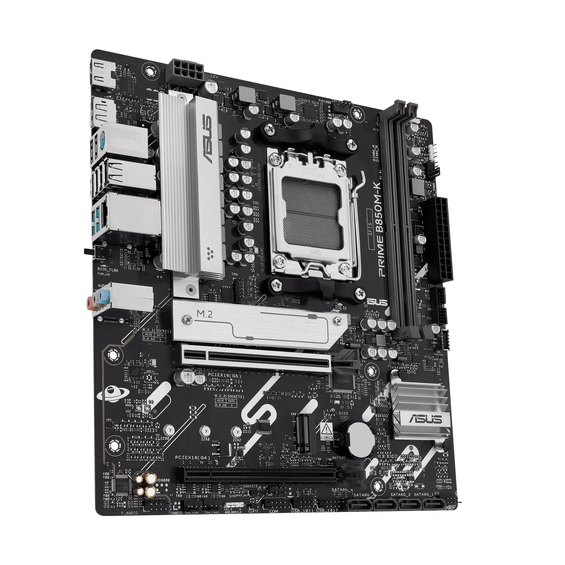 Asus ASUS Prime B850M-K AMD B850 mATX Motherboard, Ryzen AM5 Socket, PCIe 5.0, DDR5 | 90MB1LV0-M0EAY0 - product view 3 of 7