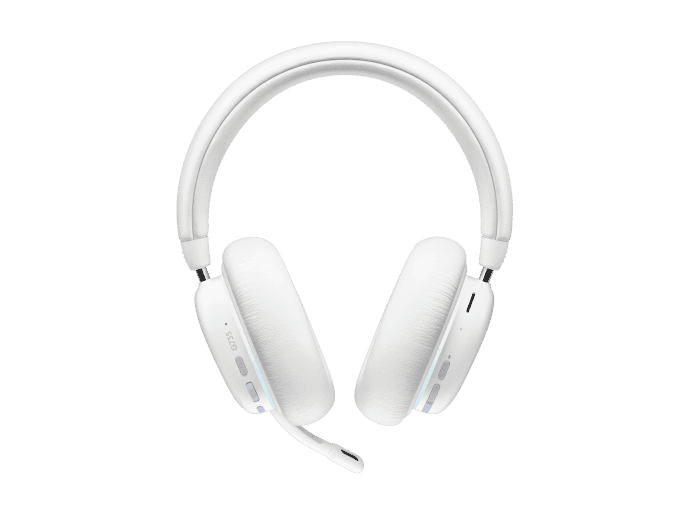 Logitech Logitech G735 Wireless Gaming Headset, 40mm Audio Drivers, 16 Hours Gaming Battery, 20 Meters Range, USB-C Charging Port, 38 Ohms Impedance, Dolby Atmos+ Windows Sonic, White | 981-001083 - product view 3 of 5