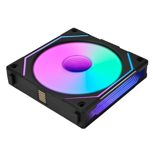LIAN LI LIAN LI UNI FAN SL-INF 120 RGB REVERSE BLADE Revolutionized Daisy-Chain ARGB Fan, 40 LEDs in each fan, Software Controller fan speed / LED lighting, High Static pressure when running high RPM, 2100 RPM, 63.6 CFM, 32 dBA  | G99.12RSLIN1B.00 - product view 2 of 4