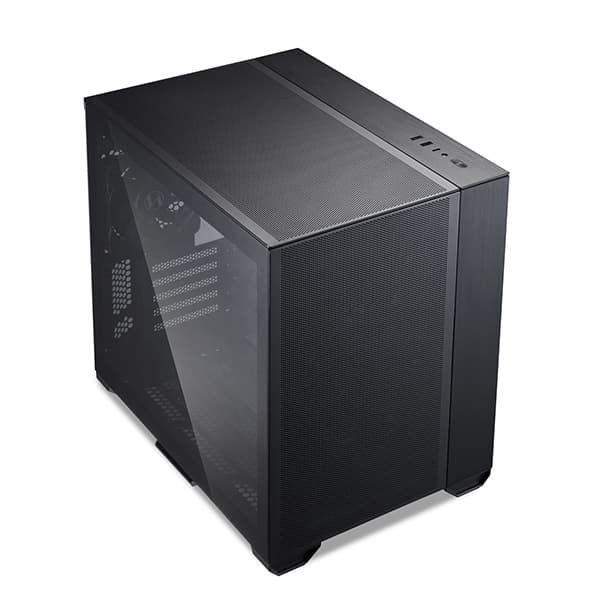 LIAN LI Lian Li O11 Air Mini ATX Mini Tower Computer Case, Tempered Glass, Radiator Support Up to 280mm, 5/7 Expansion Slots, Front 2x140mm PWM Fan, Aluminum Panel, Black | G99.O11AMX.00 - product view 3 of 5