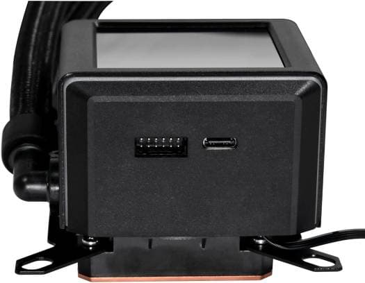 LIAN LI Lian Li Galahad II LCD 360 AIO aRGB CPU Liquid Cooler with 120mm SL Infinity Fans, 2.88??? IPS LCD Screen, Asetek 8th Gen 3600 RPM Pump, Up to 2450 RPM Fan Speed, 79.9 CFM Airflow, Black | GA2ALCD36INB - product view 3 of 6