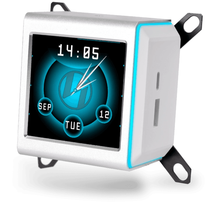 LIAN LI Lian Li Galahad II LCD 360 AIO RGB CPU Liquid Cooler, 2.88" IPS LCD Screen, Asetek 8th Gen 3600 RPM Pump, 120mm FDB Fans, Up to 2450 RPM Fan Speed, 79.9 CFM Airflow, White | G89.GA2ALCD36W.00 - product view 3 of 5