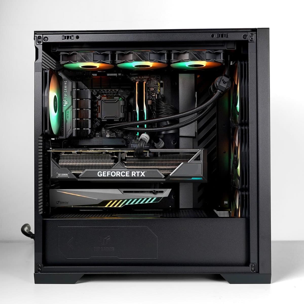 Nanotech ASUS POWERED  Gaming PC with 14th Gen CPU - Intel Core i7-14700KF, Nvidia RTX 4080  Super 16GB, 64GB RAM DDR5 6400MHz, 2TB SSD Gen4, 850W 80 Plus Gold PSU, 360mm Liquid??Cooler??RGB - product view 1 of 2