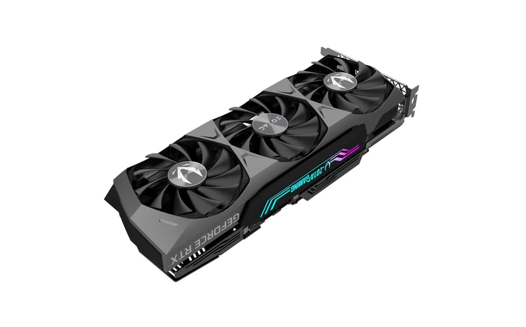 ZOTAC ZOTAC GAMING GeForce RTX 3070 Ti Graphics Card, 8GB GDDR6X 256-bit Memory, 1770 MHz Boost Clock, 19 Gbps Memory Clock, 6144 CUDA Cores, PCI Express 4.0, 3 x DP 1.4a / 1 x HDMI | ZT-A30710Q-10P - product view 2 of 7