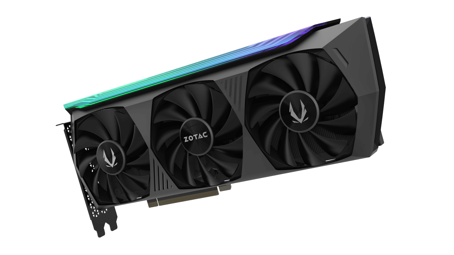 ZOTAC ZOTAC GAMING GeForce RTX 3070 Ti Graphics Card, 8GB GDDR6X 256-bit Memory, 1770 MHz Boost Clock, 19 Gbps Memory Clock, 6144 CUDA Cores, PCI Express 4.0, 3 x DP 1.4a / 1 x HDMI | ZT-A30710Q-10P - product view 1 of 7