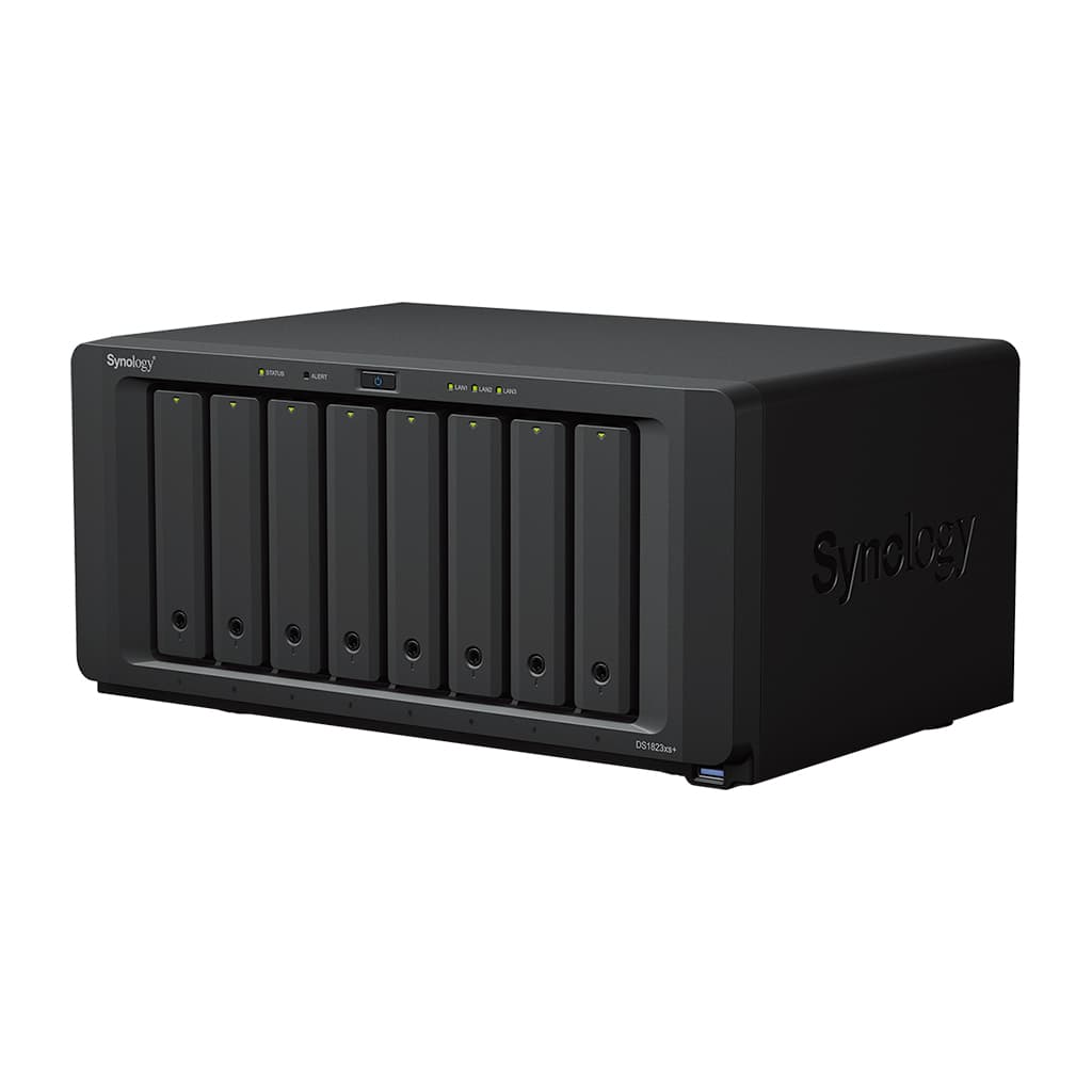 Synology SYNOLOGY DS1823XS PLUS,TOWER,8-BAY 3.5 SATA HDD/SATA2*M.2,AMD RYZEN,4CORE,8GB DDR4,|UPC# 846504004959 - product view 2 of 6