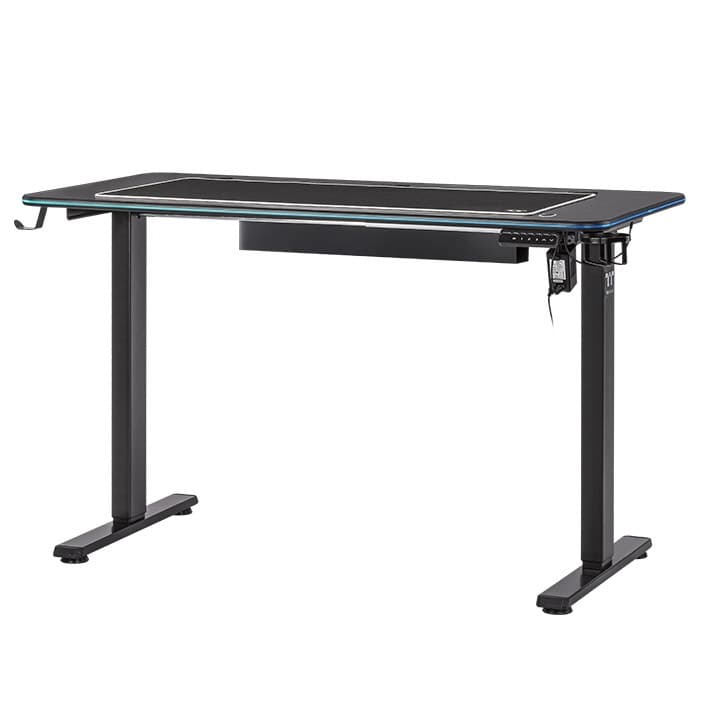 Thermaltake GT120 RGB Height Adjustable Office & Gaming Desk, High-quality Mouse Pad, Anti-collision Safety Sensor, Cup Holder, Headset Hanger, Cable Management System  | GGD-GTM-BKEIRX-01