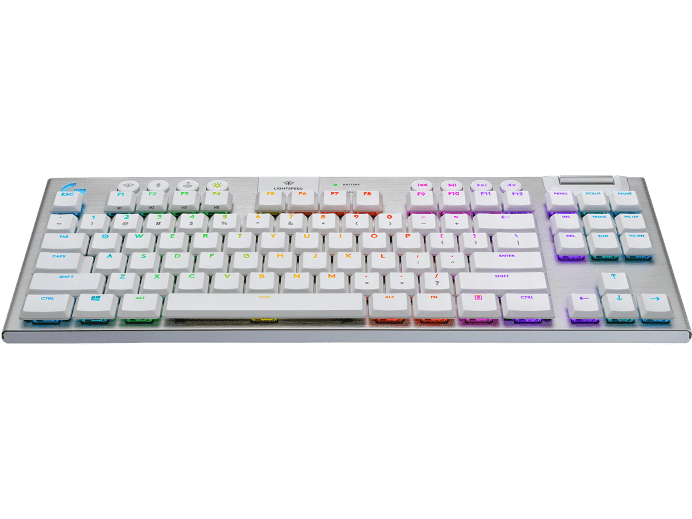 Logitech Logitech G915 TKL Tenkeyless LIGHTSPEED Wireless RGB Keyboard,White English International (QWERTY) Tactile, Low-profile Mechanical Switches, 40 hours Battery-life, Thin Design  | 920-009664 - product view 2 of 4