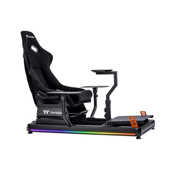 Thermaltake Thermaltake GF500 Flight Simulator Cockpit, Premium Aluminum Profile Rig, Fiberglass Bucket Seat, RGB Lighting, Universal Compatibility | GSC-F50-CPASBB-01 - product view 2 of 6