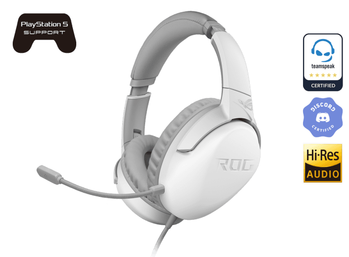 Asus Rog Strix Go Core Gaming Headset, Speaker Impedance 32 Ohm, -45 dB Sensitivity, 3.5mm Jack Connector, Moonlight White | 90YH0381-B1UA00 – Buy Online