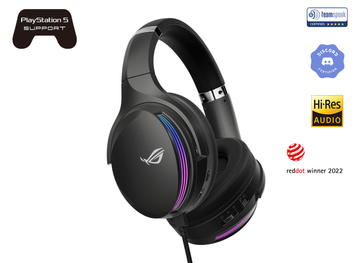Asus Asus ROG Fusion II 500 Gaming Headset - AI Beamforming Mic, Noise-canceling AI Mic, 7.1 Surround Sound, Hi-Res ESS 9280 Quad DAC, Game Chat, 3.5mm, USB-C - product view 2 of 3