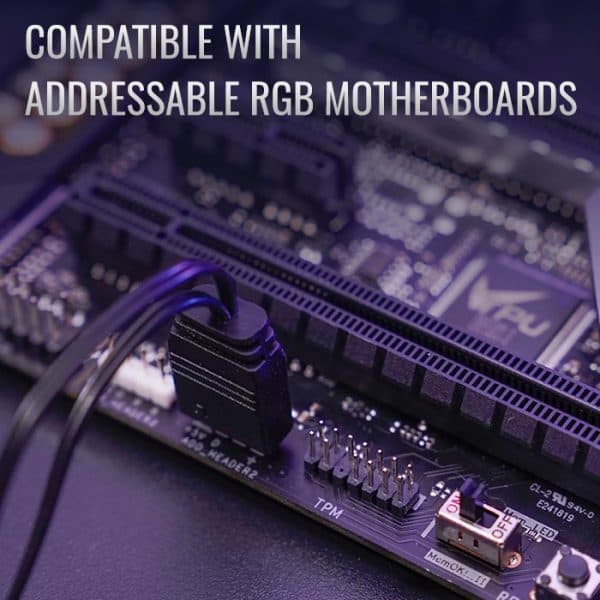 Aerocool H66F RGB Control Hub, Access 16.8 Million Colors & More Lighting Effects, Connect Up to Six 6-Pin ARGB Fans, Control Light Effects with Remote Control, Black | AC-H66F