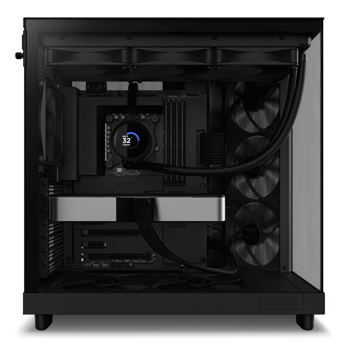 Nanotech Nanotech Best High-End Gaming & Rendering PC: Core  i9 14900K 6GHz MaxTurbo, Nvidia RTX 4070 SUPER 12GB GDDR6X, 64GB (2x32GB) DDR5 DRAM 6200MT/s, 4TB SSD  (2x2TB), 750W Gold Rated, 360mm AIO Liquid Cooler, Wi-Fi+BT, 1 Year Warranty - product view 3 of 3