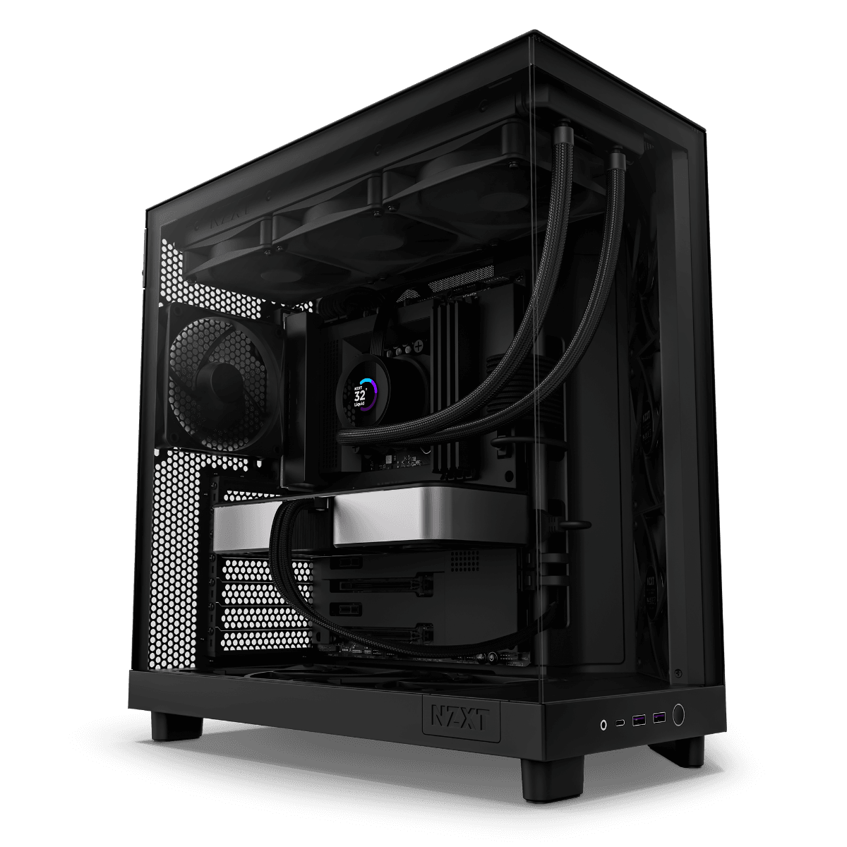 Nanotech Nanotech Best High-End Gaming & Rendering PC: Core  i9 14900K 6GHz MaxTurbo, Nvidia RTX 4070 SUPER 12GB GDDR6X, 64GB (2x32GB) DDR5 DRAM 6200MT/s, 4TB SSD  (2x2TB), 750W Gold Rated, 360mm AIO Liquid Cooler, Wi-Fi+BT, 1 Year Warranty - product view 1 of 3