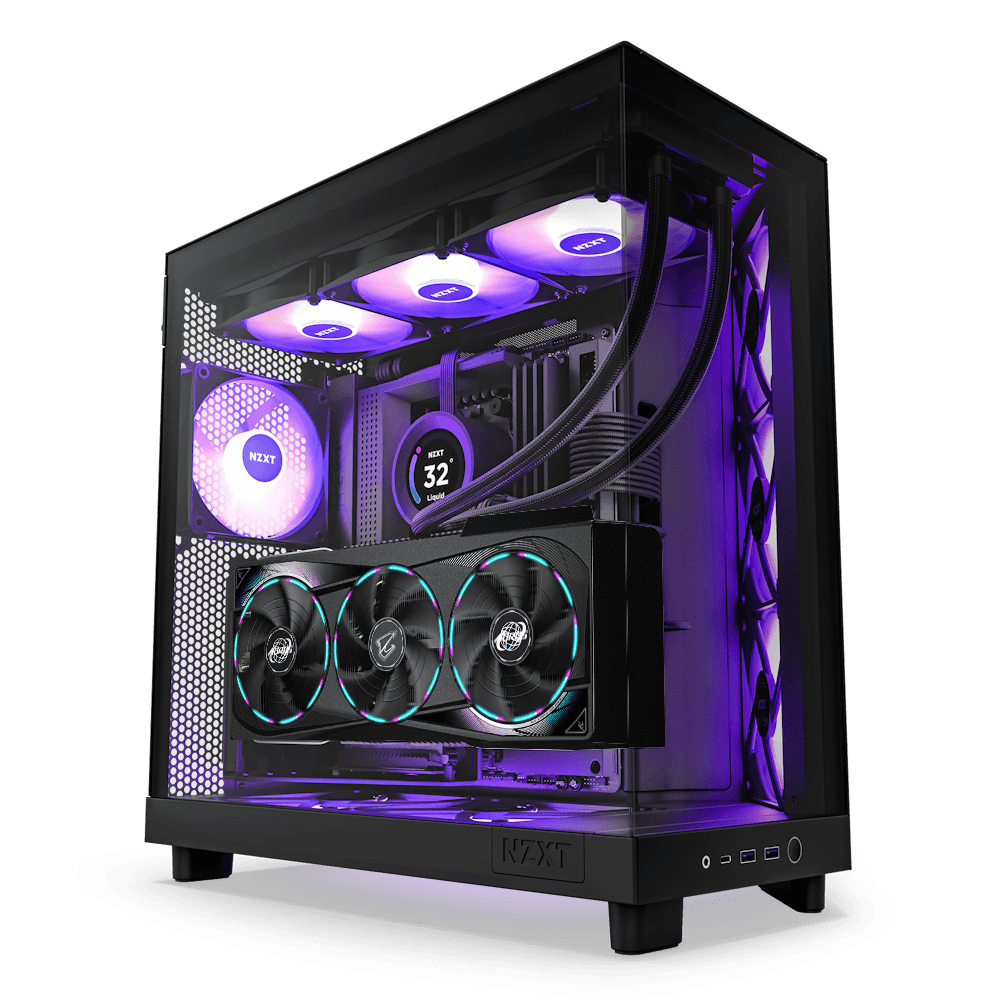 High-End Black Gaming PC, Intel Core Ultra 9 285K, RTX 5070 OC Edition 12GB GDDR7, 48GB (2x24GB) DDR5, 2TB NVMe SSD, AIO LCD Cooler, 850W – Buy Online