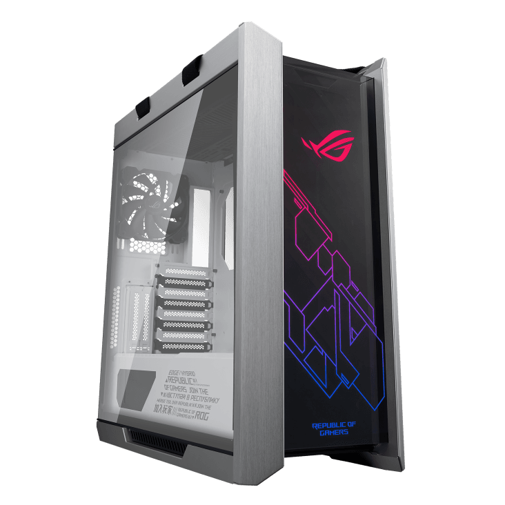 Asus ASUS ROG Strix Helios GX601 White Edition RGB Mid-Tower E-ATX Gaming Case, 3 x Tempered Glass, Aluminum Frame, GPU Braces | 90DC0023-B39000 - product view 2 of 5