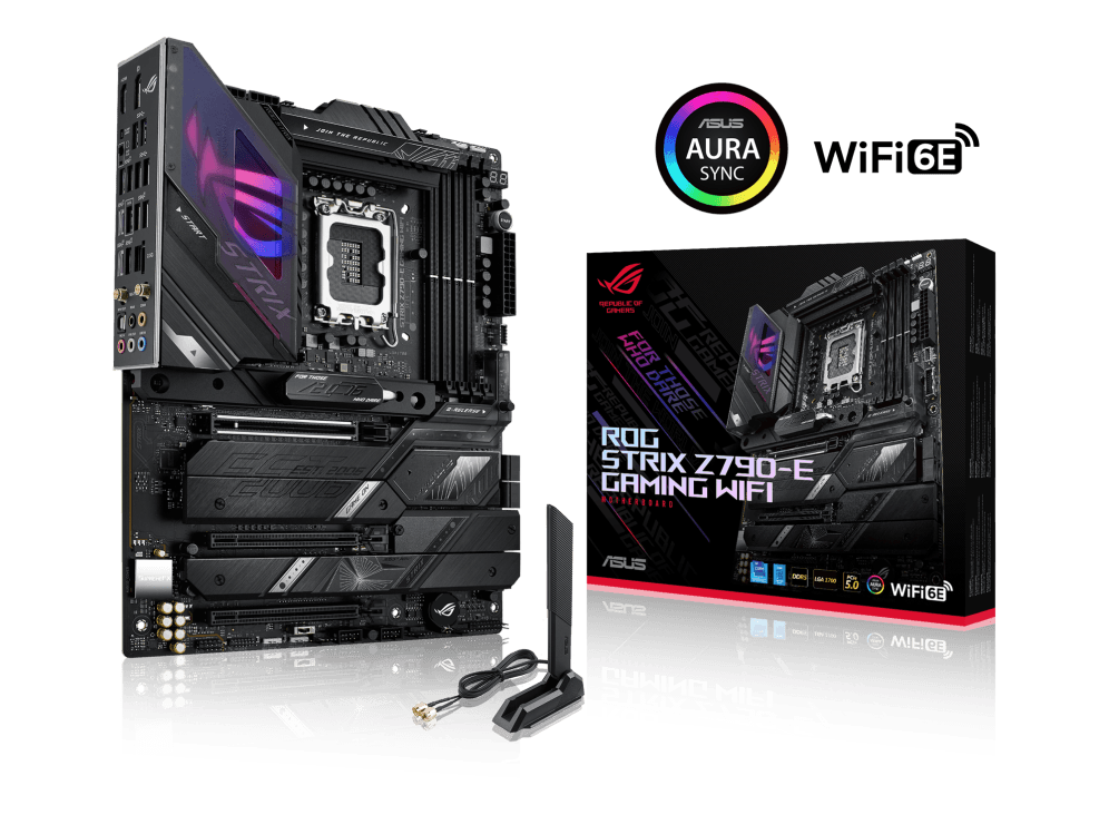 Asus Asus Rog Strix Z790-E Gaming Wifi ATX DDR5 Motherboard, LGA 1700 Socket, Z790 Chipset, 2.5G LAN, Wifi 6E, Max 128GB Memory, 4x SATA 6Gb/s, 5x M.2 Slot, PCIe 5.0, Armoury Crate | 90MB1CL0-M0EAY0 - product view 2 of 8