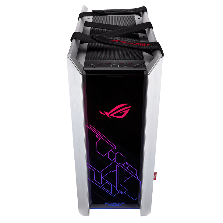 Asus ASUS ROG Strix Helios GX601 White Edition RGB Mid-Tower E-ATX Gaming Case, 3 x Tempered Glass, Aluminum Frame, GPU Braces | 90DC0023-B39000 - product view 3 of 5