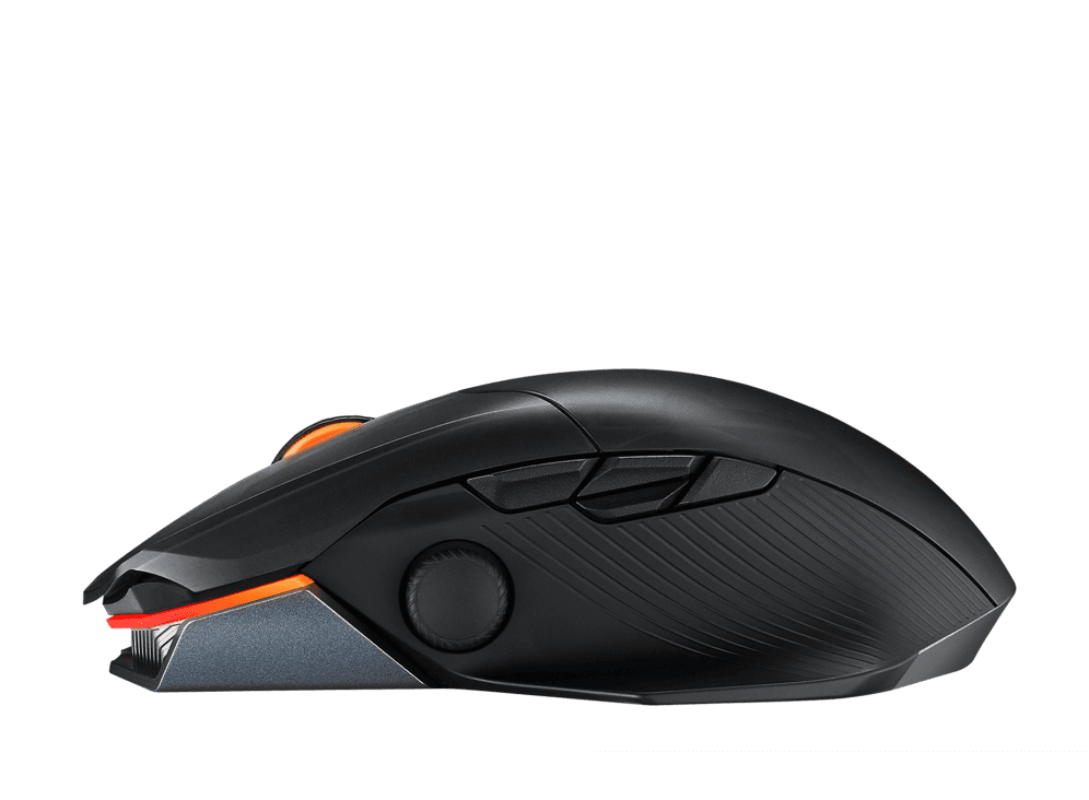 Asus ASUS ROG Chakram X Origin RGB Wireless Gaming Mouse, 36000 DPI AimPoint Optical Sensor, 2.4 GHz / BT / Wired Tri-Mode Connect, Up to 150H Battery Life, 11 Programmable Buttons, Black | 90MP02N1-BMUA00 - product view 2 of 6