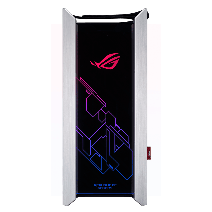 ASUS ROG Strix Helios GX601 White Edition RGB Mid-Tower E-ATX Gaming Case, 3 x Tempered Glass, Aluminum Frame, GPU Braces | 90DC0023-B39000 – Buy Online