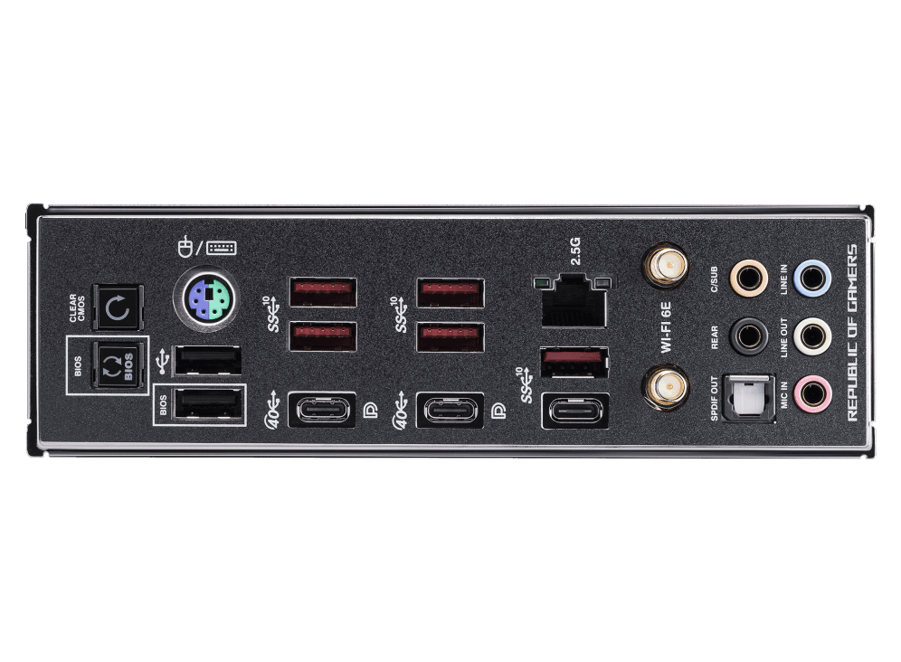 Asus ASUS ROG CROSSHAIR X670E GENE ATX DDR5 Motherboard, AM5 Socket, AMD X670 Chipset, 64GB DIMM Max Memory, WiFi 6E, Intel 2.5Gb Ethernet, PCIe 5.0, M.2 Heatsink, USB Ports | 90MB1B80-M0EAY0 - product view 1 of 7