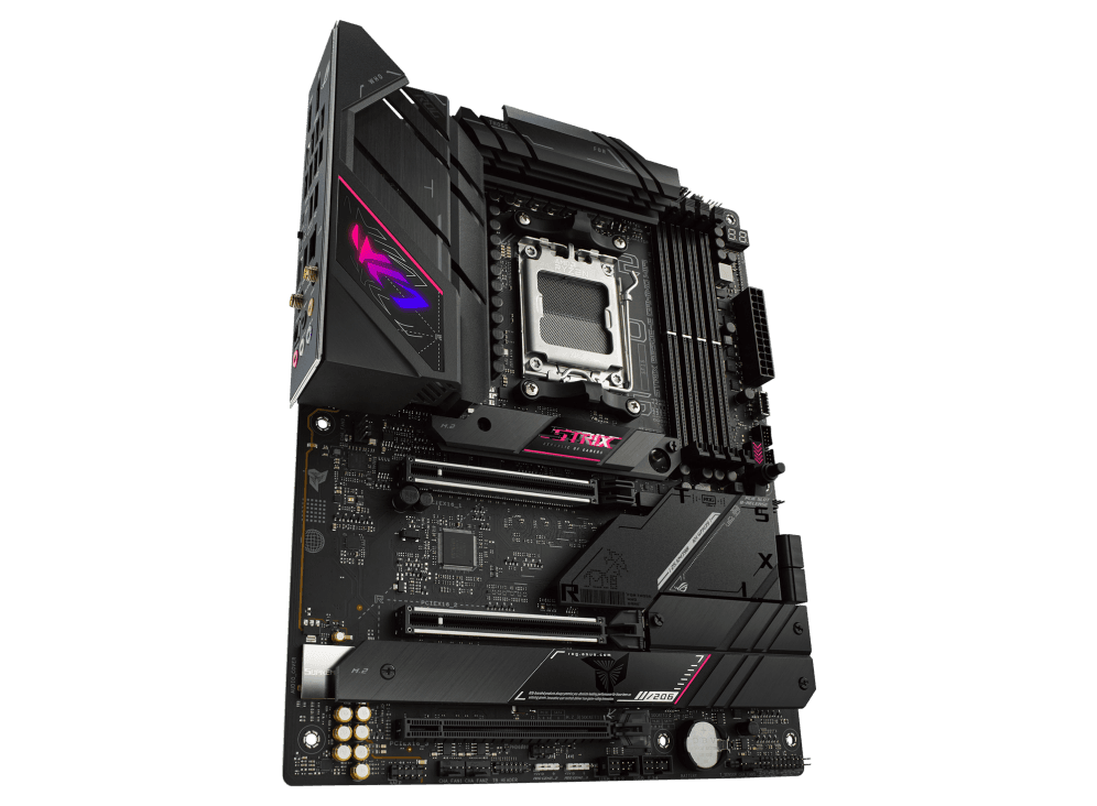 Asus ASUS ROG STRIX B650E-E GAMING WIFI DDR5 AMD RYZEN MOTHERBOARD, AMD Socket AM5, B650 Chipset, 2.5Gb Ethernet, Bluetooth, WiFi 6E 6GHz, Max 128GB 4xDIMM Memory, PCIe 5.0x16, 4xM.2 Slot | 90MB1BB0-M0EAY0 - product view 2 of 9